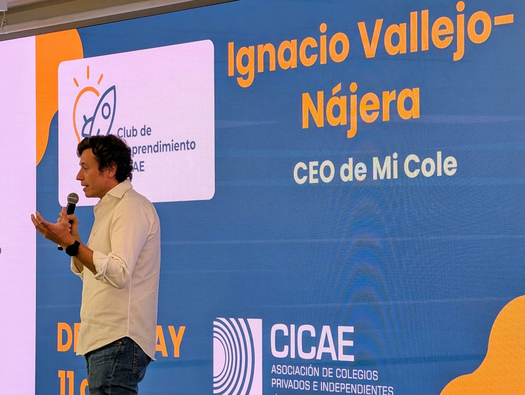Ignacio Vallejo-Nájera, CEO de Mi Cole en el I Club de Emprendimiento