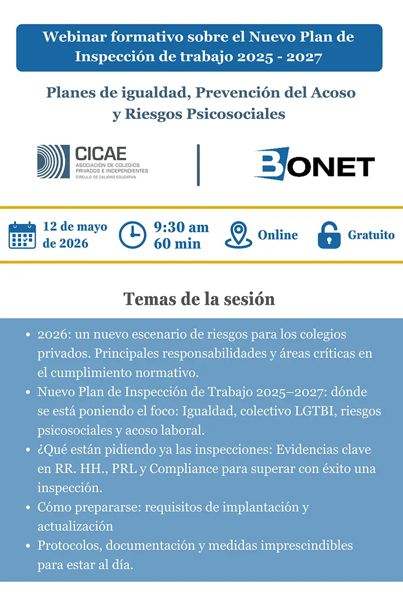 Webinar Online formativo sobre el Nuevo Plan de Inspección de Trabajo 2025–2027 - cartel web copia